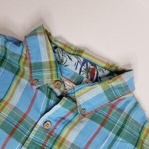 Vintage 1946 Men’s XXL Plaid Flannel Shirt Washed Stoned Beaten Blue Cotton NWOT